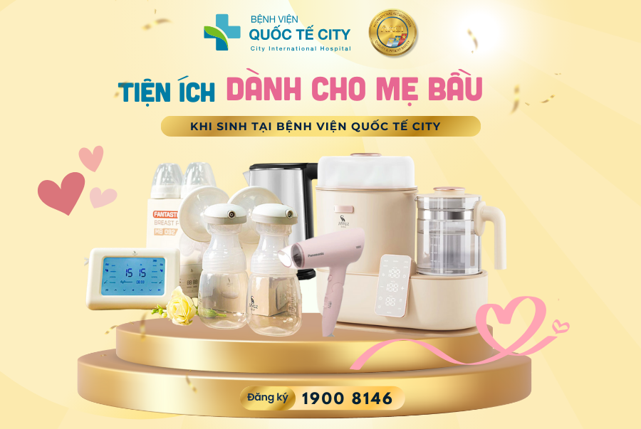 HÀNH TRÌNH ĐÓN CON YÊU THẬT TRỌN VẸN CỦA DV THANH HIỀN TẠI BỆNH VIỆN QUỐC TẾ CITY 6 Toàn bộ vật dụng, trang thiết bị chăm sóc mẹ và bé được bệnh viện chuẩn bị