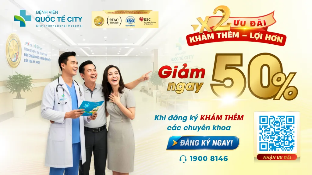Khám thêm – Lợi hơn: Giảm ngay 50% khi đăng ký khám thêm chuyên khoa