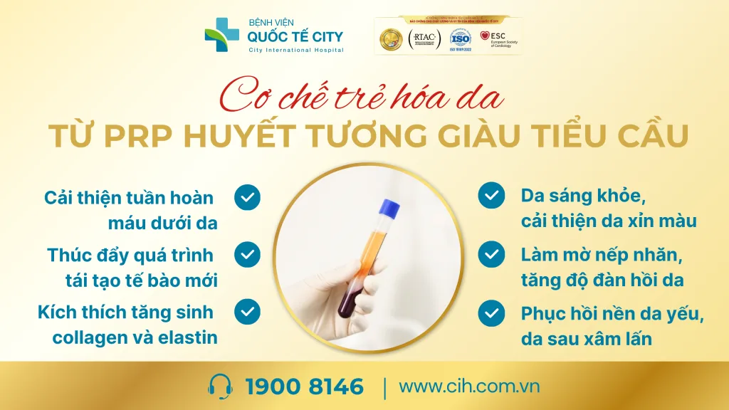 Cơ chế trẻ hóa da từ PRP huyết tương giàu tiểu cầu