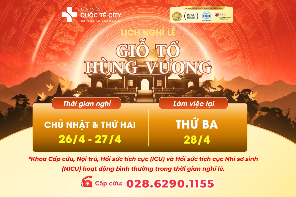BỆNH VIỆN QUỐC TẾ CITY THÔNG BÁO LỊCH NGHỈ LỄ GIỖ TỔ HÙNG VƯƠNG 