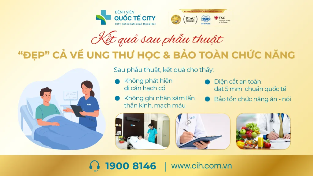 Sau phẫu thuật điều trị ung thư lưỡi