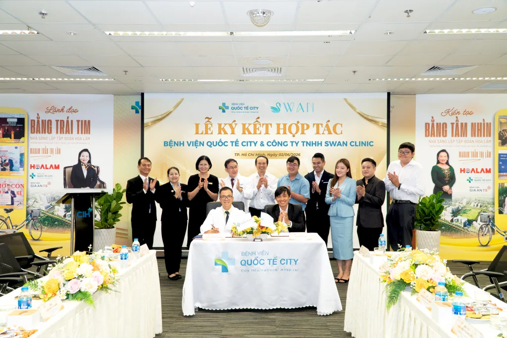CHÚC MỪNG LỄ KÝ KẾT BIÊN BẢN GHI NHỚ HỢP TÁC (MOU) GIỮA BỆNH VIỆN QUỐC TẾ CITY VÀ CÔNG TY TNHH SWAN CLINIC THÀNH CÔNG TỐT ĐẸP