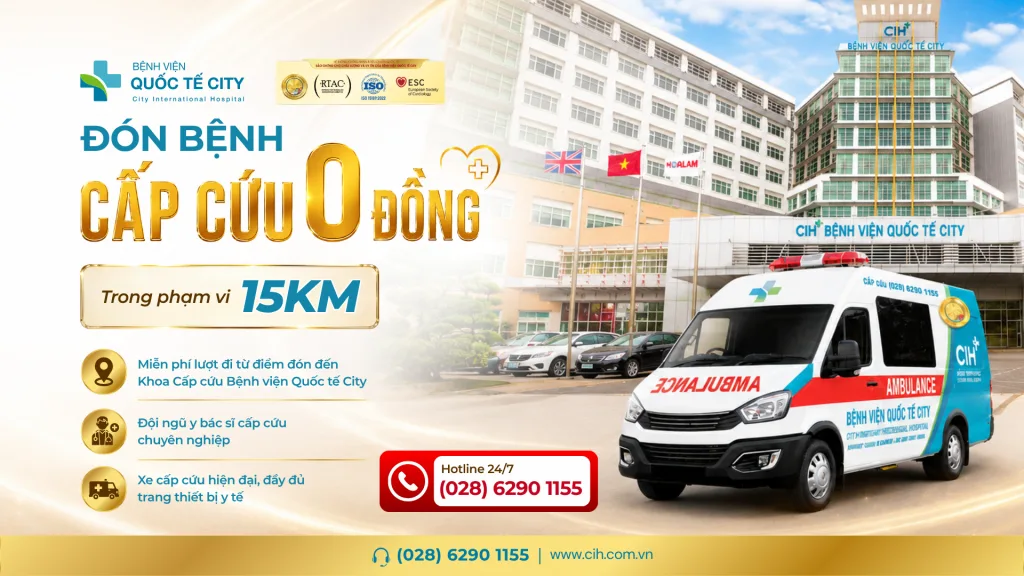 Bệnh viện Quốc tế City triển khai chương trình ‘Đón bệnh Cấp Cứu 0 Đồng trong phạm vi 15km’