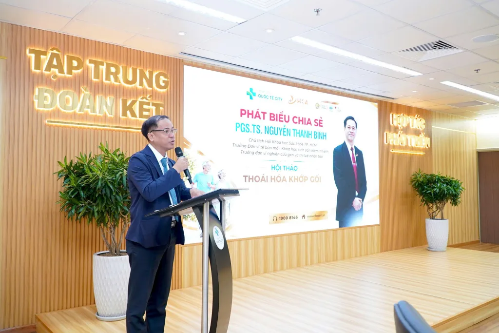 PGS. TS. Nguyễn Thanh Bình – Chủ tịch Hội Khoa học Sức khỏe TP.HCM phát biểu chia sẻ