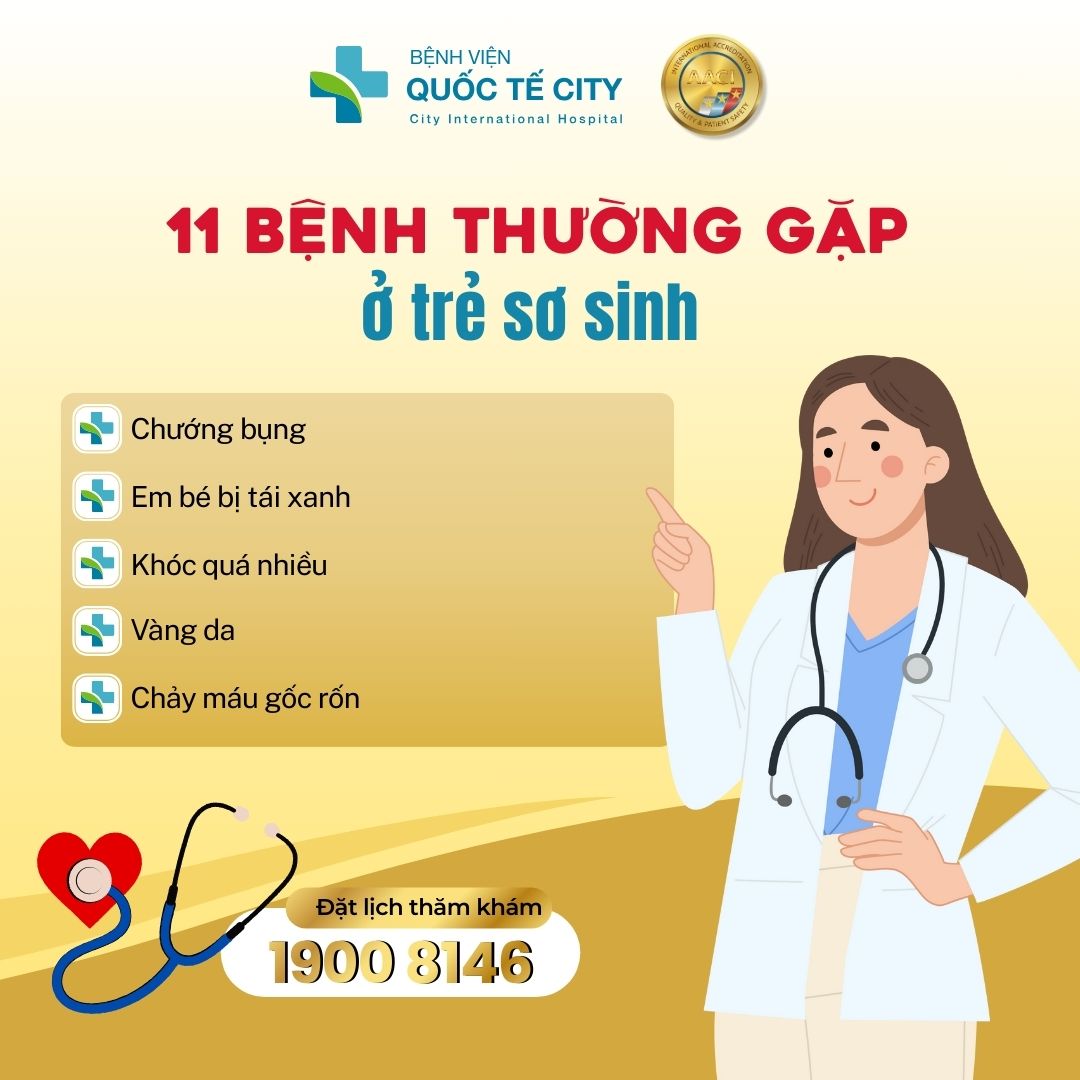 11 benh thuong gap o tre so sinh