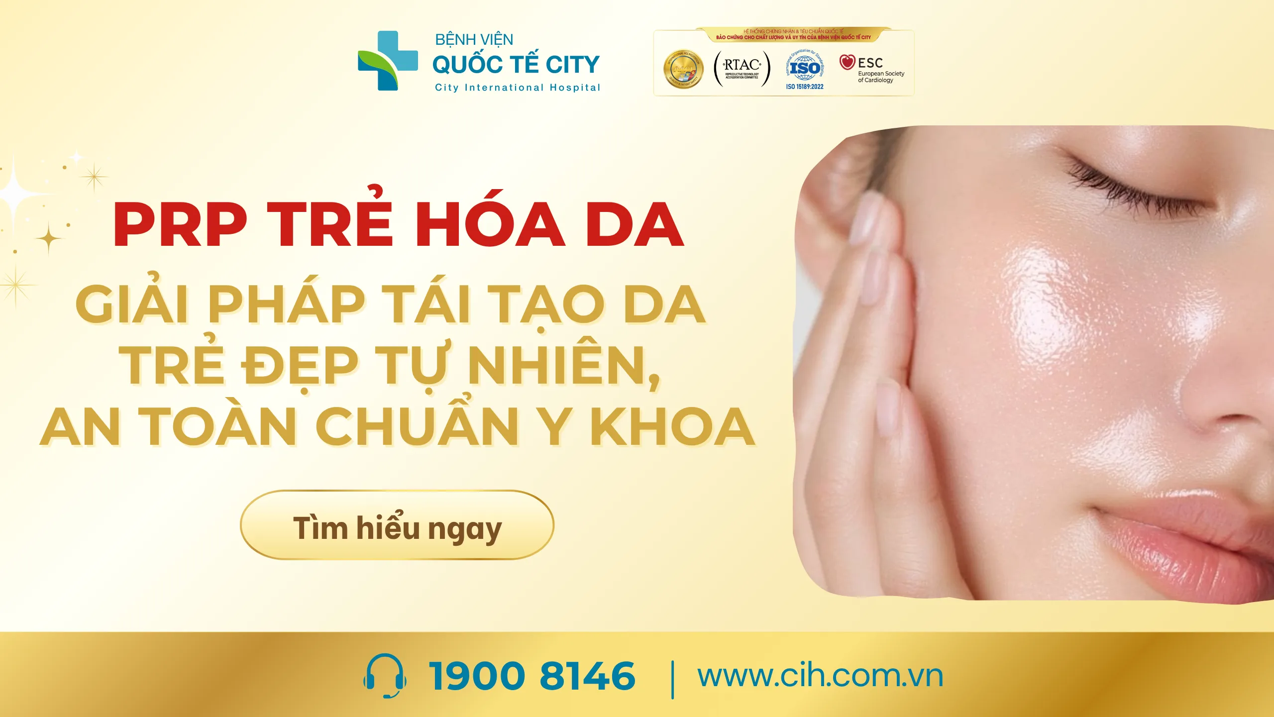 PRP TRẺ HÓA DA: GIẢI PHÁP TÁI TẠO DA TRẺ ĐẸP TỰ NHIÊN, AN TOÀN CHUẨN Y KHOA
