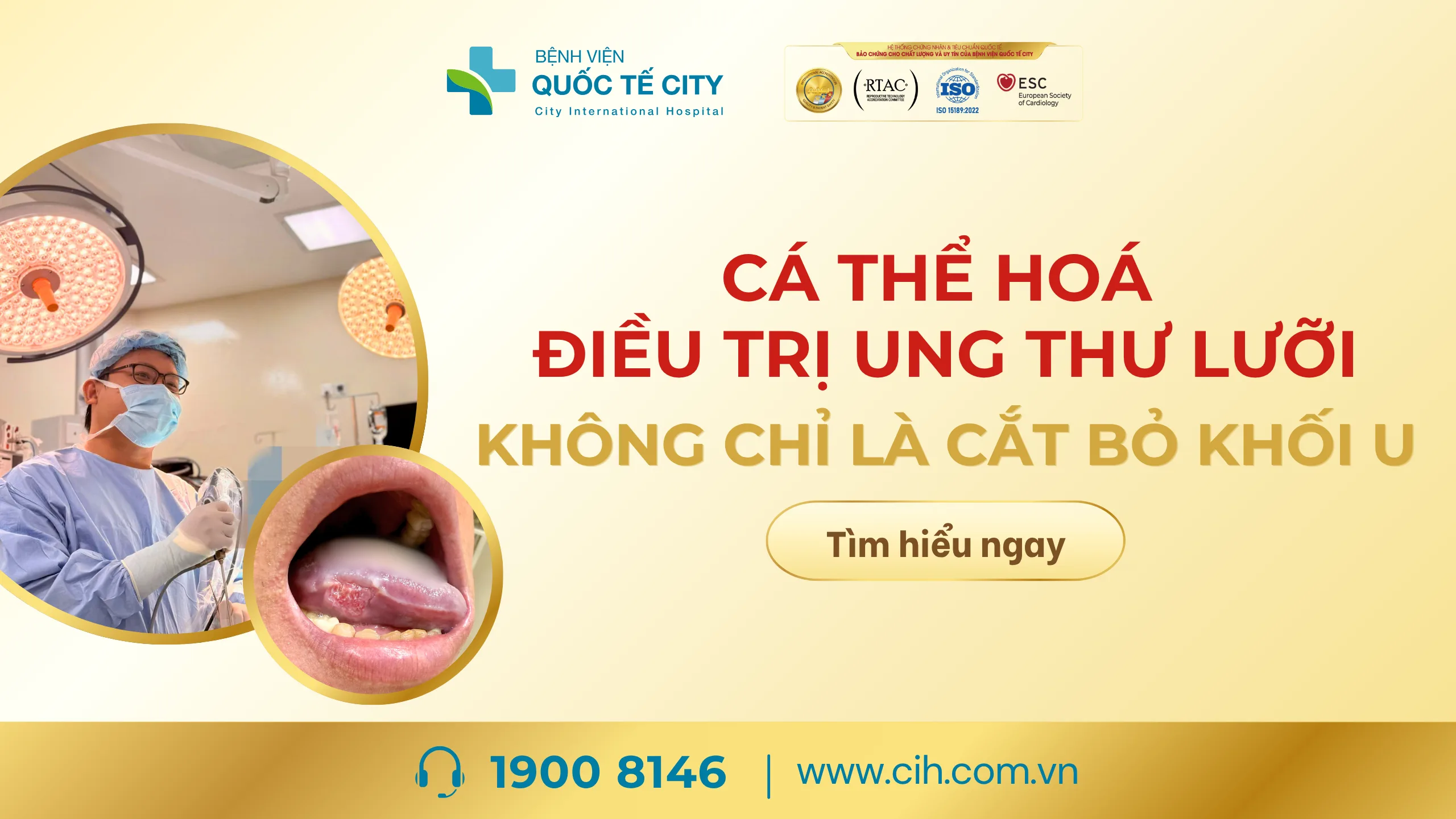 Bác sĩ của Trung tâm Tai Mũi Họng Chuyên sâu & Phẫu thuật Đầu cổ đã phẫu thuật điều trị ung thư lưỡi